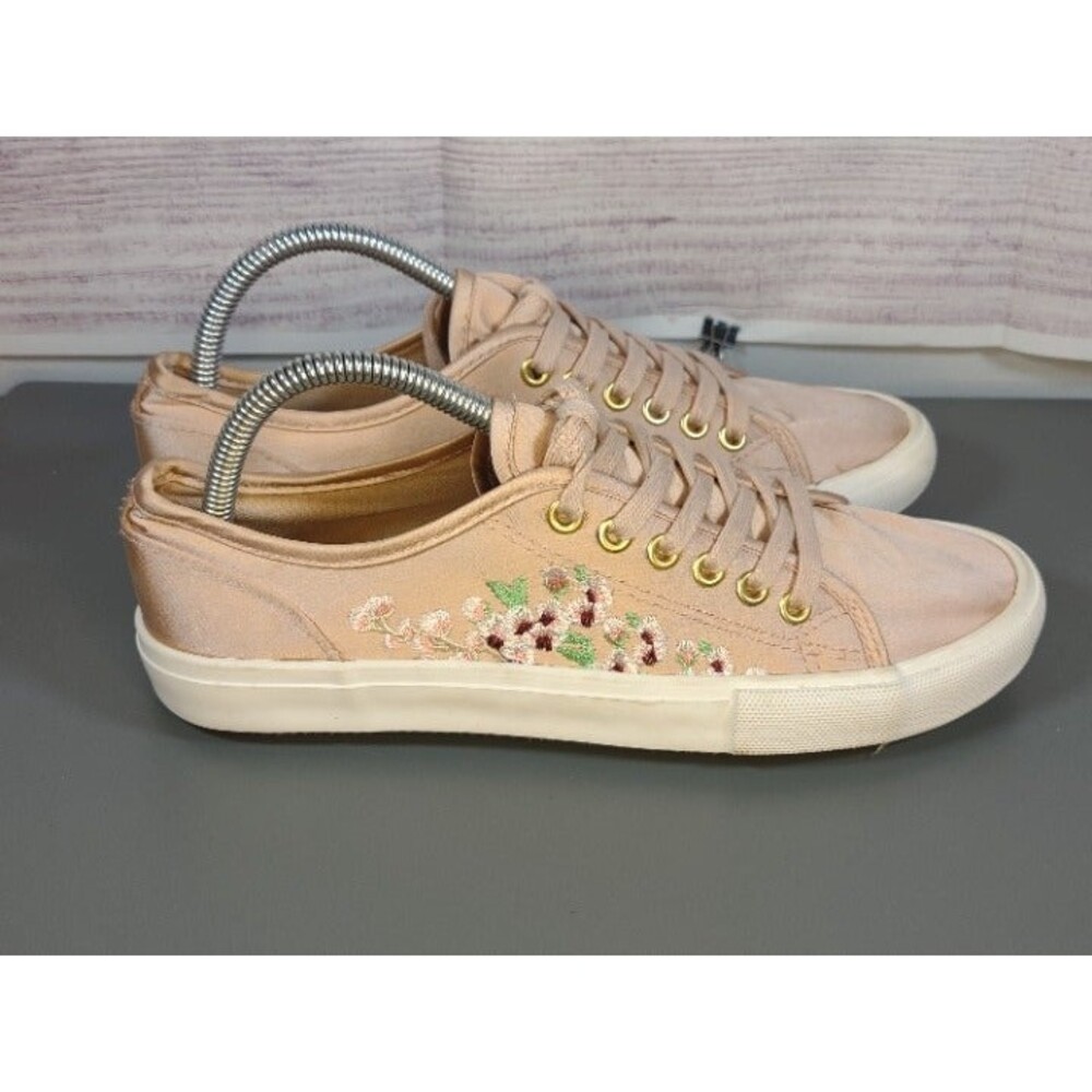 Bongo Blush Pink "Aurora" Embroidered Fashion Sneakers, Women's Size 8M